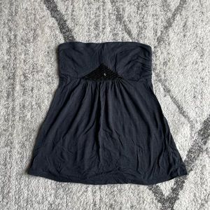 Black Strapless Top w/Some Sequins